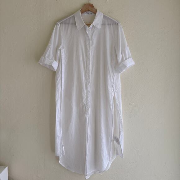 Equipment Long Midi Short Sleeve Flowy Blouse XS - Picture 1 of 7